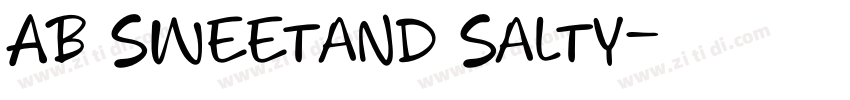 AB Sweetand Salty字体转换